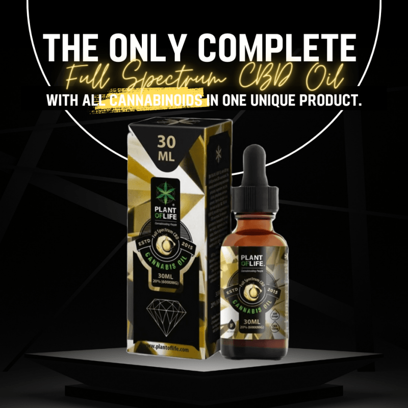 20% Vollspektrum CBD-Öl 30ml von Plant of Life – 6000mg CBD, Hanföl, GMP-zertifiziert