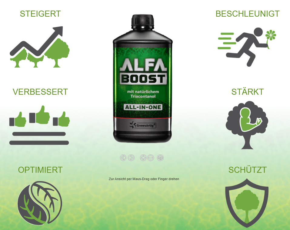 GrowsArtig Alfa Boost organischer Pflanzenbooster Wachstum Blüte