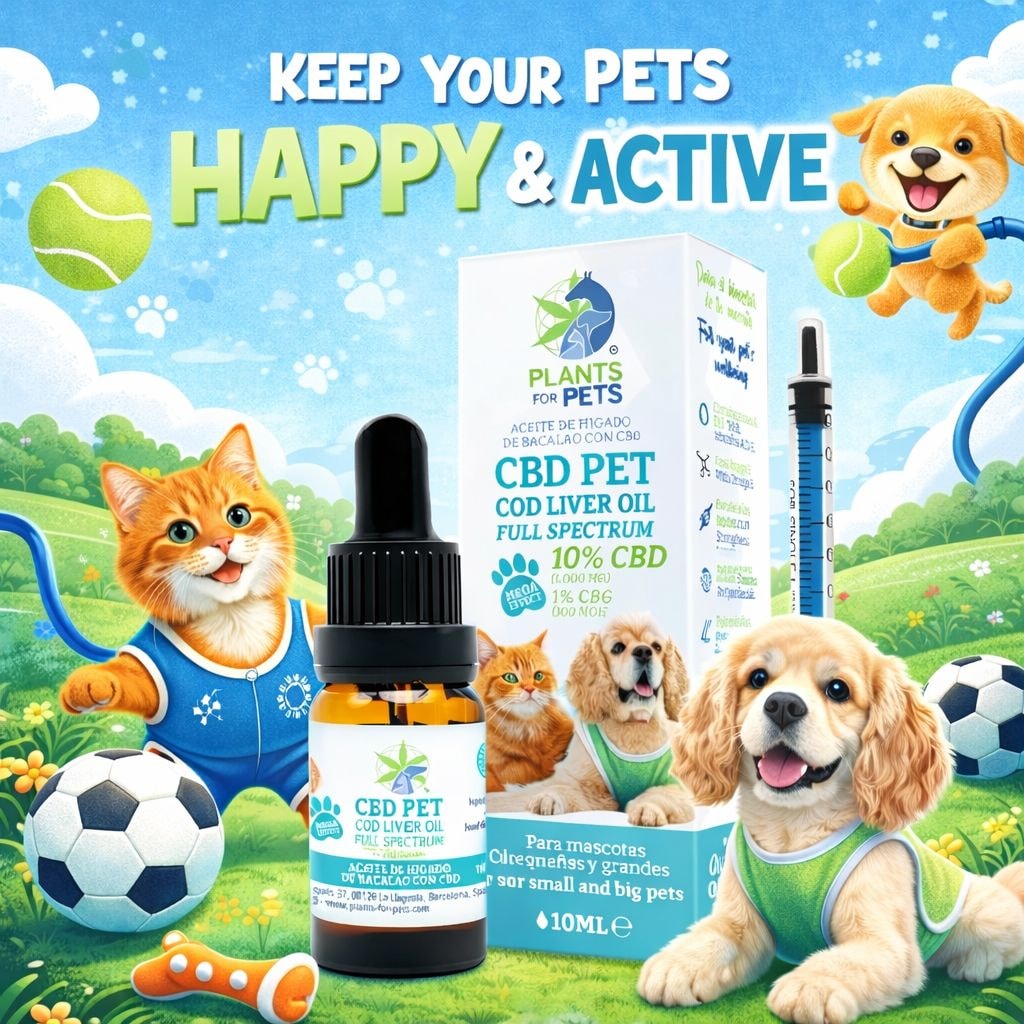 CBD Dorschleberöl 10% CBD 1% CBG für Hunde und Katzen Omega-3 Vitamine Tieröl
