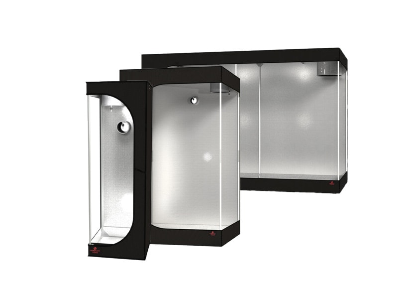 Hydro Shoot Grow Zelt 120x120x200 cm Indoor Anbauraum mit reflektierender Innenbeschichtung und Belüftungsöffnungen für effizientes Pflanzenwachstum