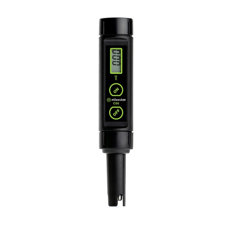 Milwaukee EC C66 Messgerät zur präzisen Messung der elektrischen Leitfähigkeit (EC) in Wasser und Nährlösungen für Hydroponik und Gartenbau