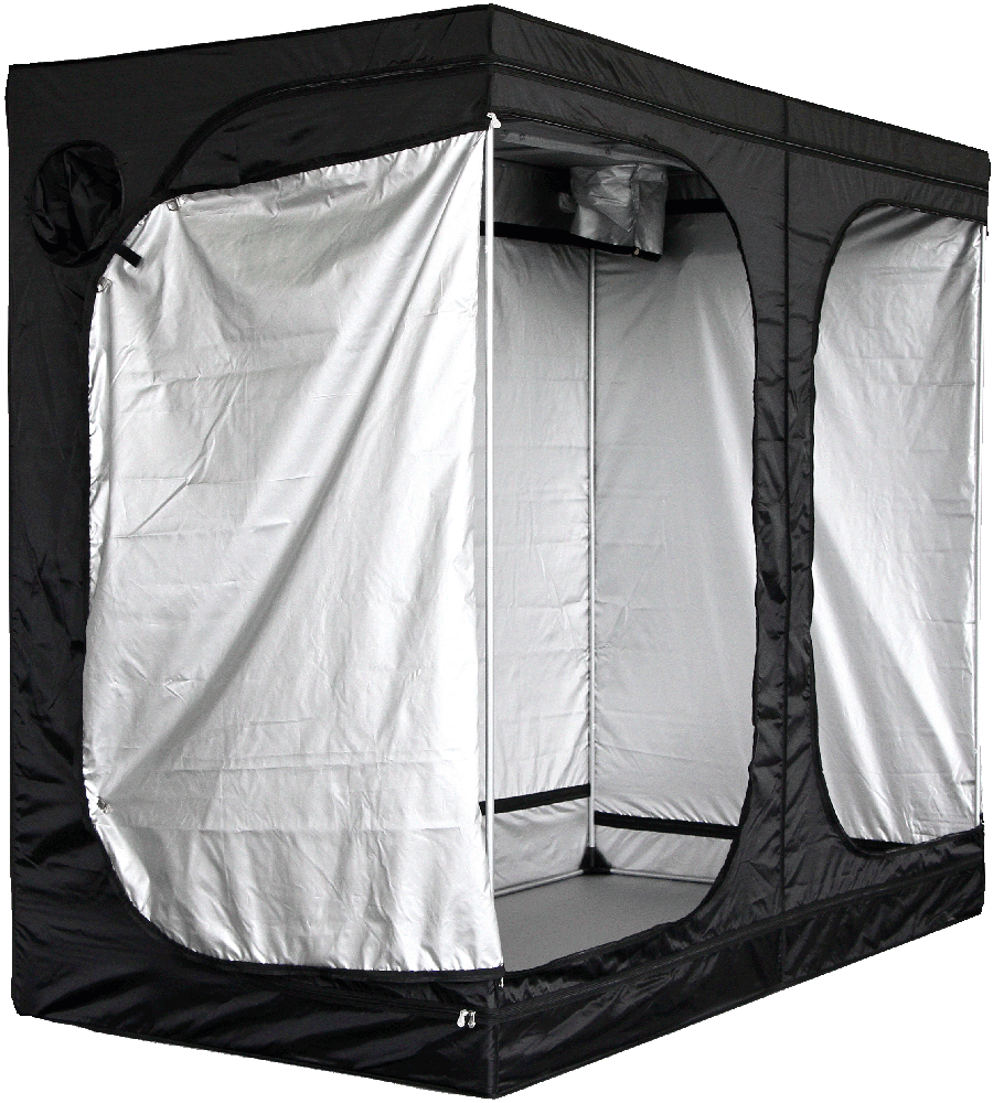Mammoth Lite+ Grow Zelt 240x120x200 cm mobiler Indoor Klimaraum mit 170D Mylar, Stahlrahmen und mehreren Belüftungsöffnungen für professionellen Pflanzenanbau