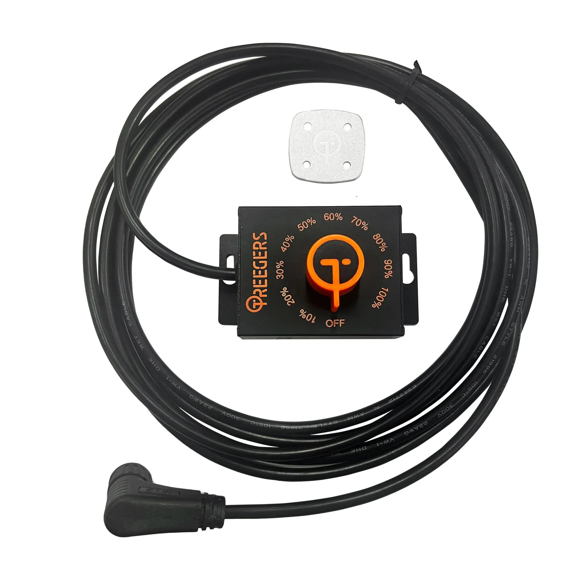 Treegers Präzisions T Dimmer 0–10V zur stufenlosen Steuerung von LED Grow Lampen mit 0–100% Dimmung und 3m Kabel für Indoor Grow Systeme