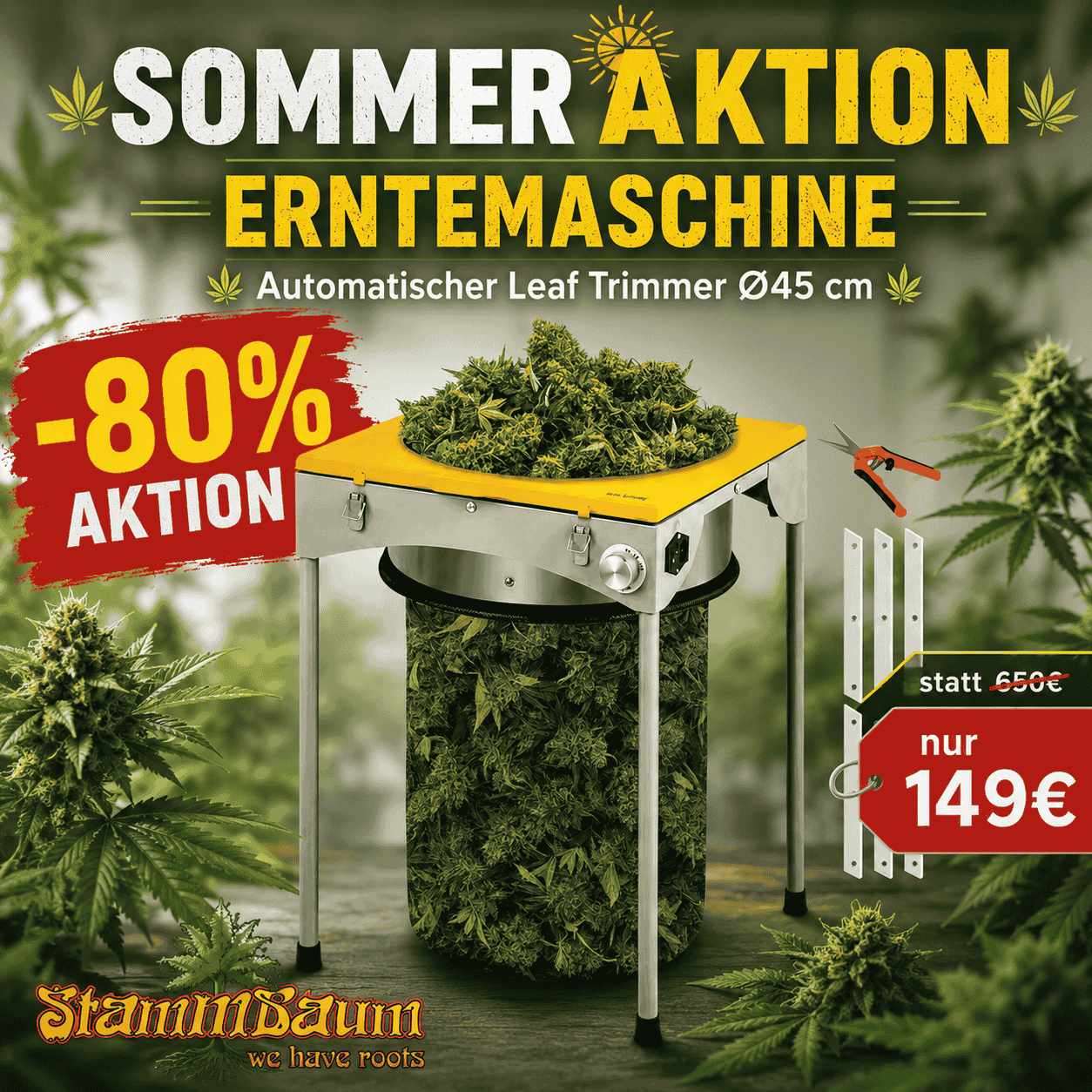 Sommer Aktion automatischer Leaf Trimmer Ø45 cm um nur 149€