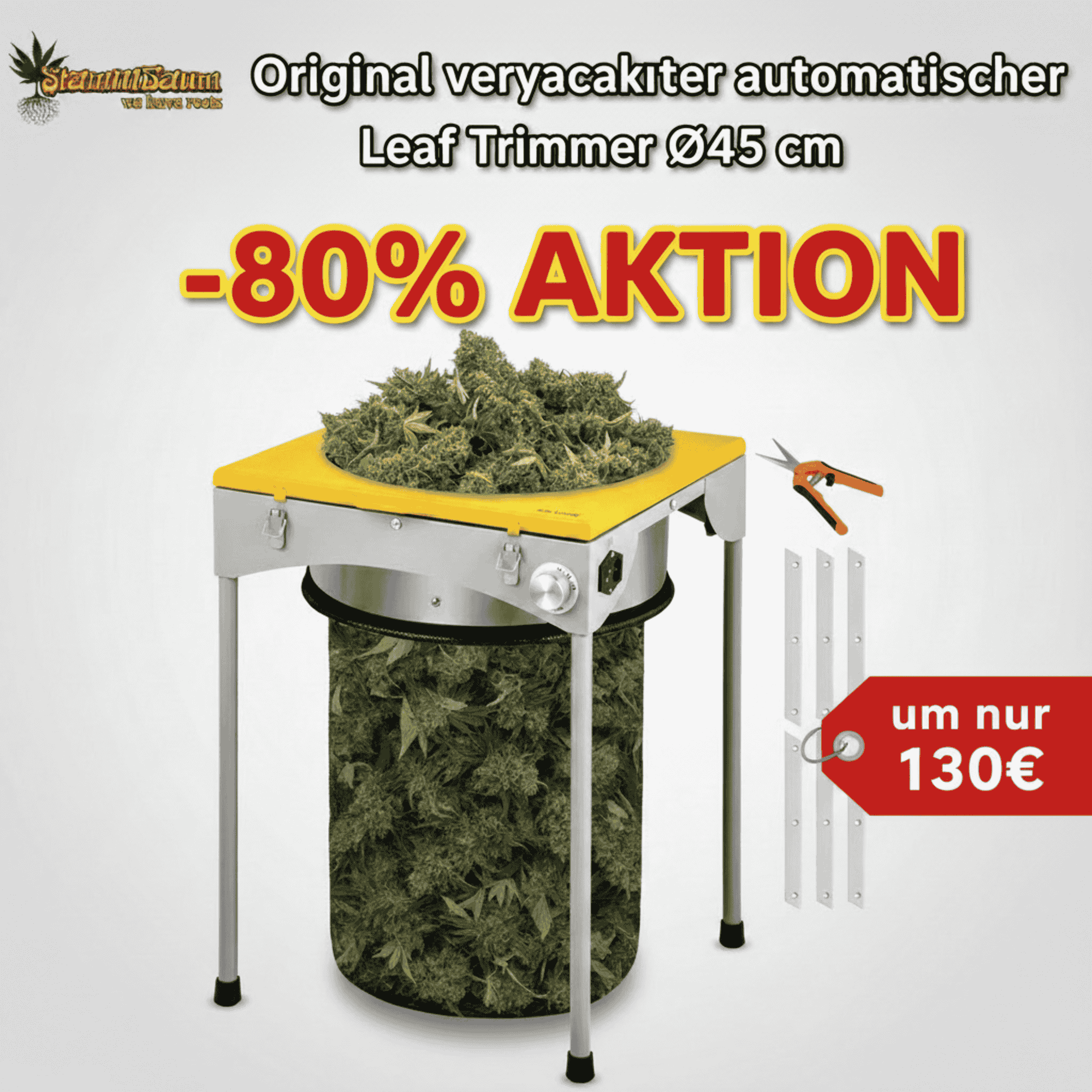 Leaf Trimmer Maschine mit Stahlklinge für Kräuterverarbeitung