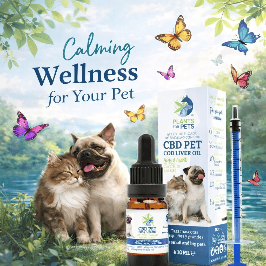 CBD Dorschleberöl für Hunde und Katzen 6% CBD 1% CBG mit Omega-3 und Vitaminen