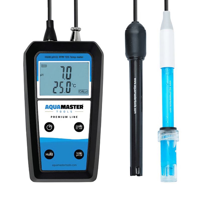 H600 Pro Handmessgerät zur Messung von pH, EC, PPM, TDS und Temperatur in Flüssigkeiten