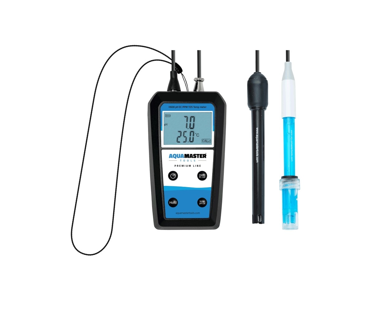 H600 Pro Wasseranalysegerät für präzise Messungen von pH, EC, TDS, PPM und Temperatur